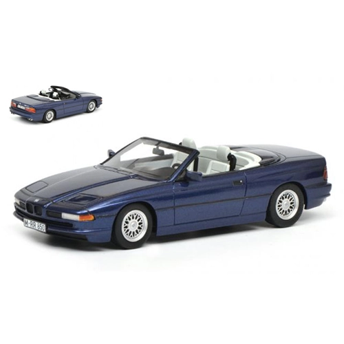 BMW 850i CABRIOLET 1990 BLUE 1:18 Schuco Auto Stradali Modellino