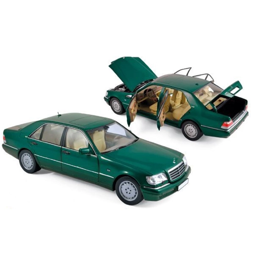 MERCEDES S600 1997 GREEN METALLIC 1:18 Norev Auto Stradali Modellino