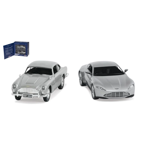 JAMES BOND 007 TWIN PACK ASTON MARTIN DB5 & ASTON MARTIN DB10 1964-2015 1:36 Corgi Movie Modellino