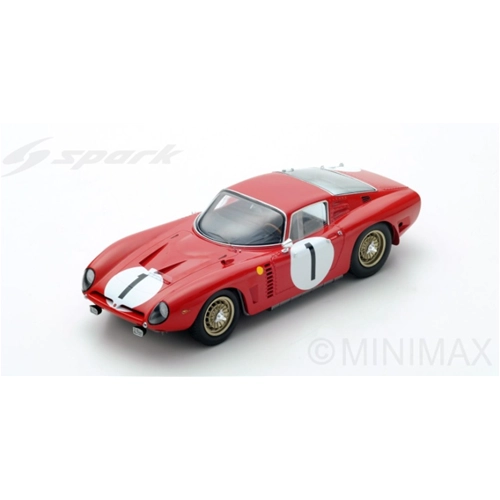 ISO RIVOLTA N.1 14th LE MANS 1964 E.BERNEY-P.NOBLET 1:18 Spark Model Auto Competizione Modellino