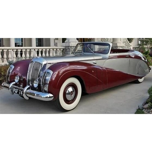 DAIMLER DE36 HOOPER GREEN GODDESS 1948 RED/SILVER 1:43 Matrix Scale Models Auto d'Epoca Modellino