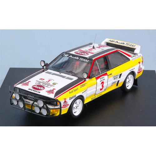 AUDI QUATTRO N.3 RETIRED SAFARI RALLY 1984 M.MOUTON-FABRIZIA PONS 1:43 Trofeu Auto Rally Modellino