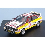 AUDI QUATTRO N.8 RETIRED SAFARI RALLY 1984 S.BLOMQVIST-B.CEDERBERG W.CH.1:43 Trofeu Auto Rally Modellino