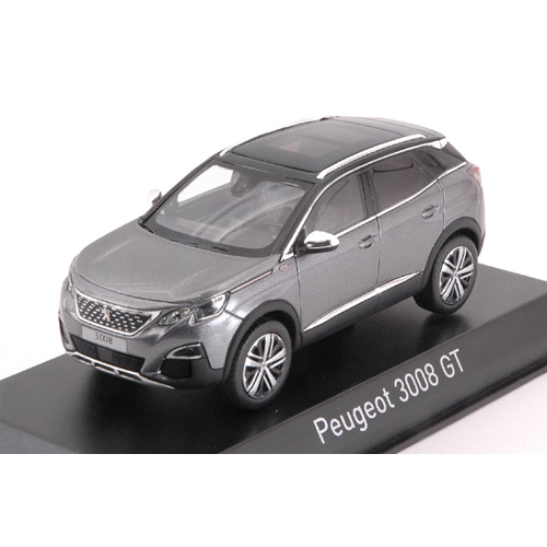 PEUGEOT 3008 GT 2016 PLATINIUM GREY 1:43 Norev Auto Stradali Modellino