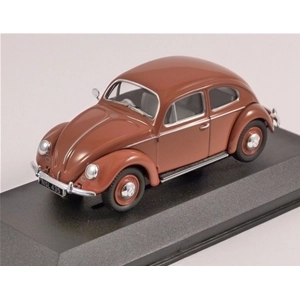 VW BEETLE CORAL OVAL REAR WINDOW SALOON 1951 1:43 Vanguards Auto Stradali Modellino