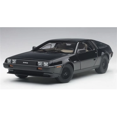 DE LOREAN DMC-12 1981 METALLIC BLACK 1:18 AutoArt Auto Stradali Modellino