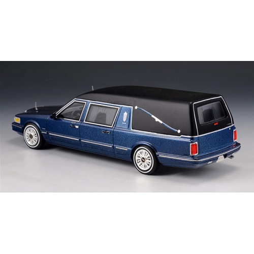 LINCOLN TOWN CAR S&S HEARSE 1997 DARK BLUE 1:43 GLM Models Pompe Funebri Modellino