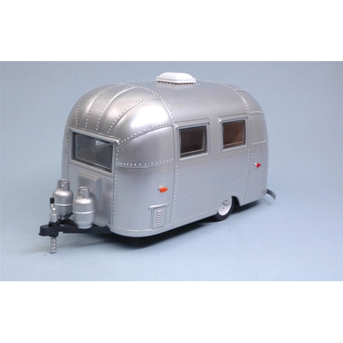 ROULOTTE BAMBI AIRSTREAM POLISHED SILVER 1:24 Greenlight Auto Stradali Modellino