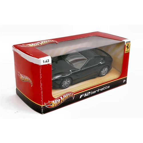 FERRARI F12 2012 BERLINETTA BLACK 1:43 Hot Wheels Auto Stradali Modellino