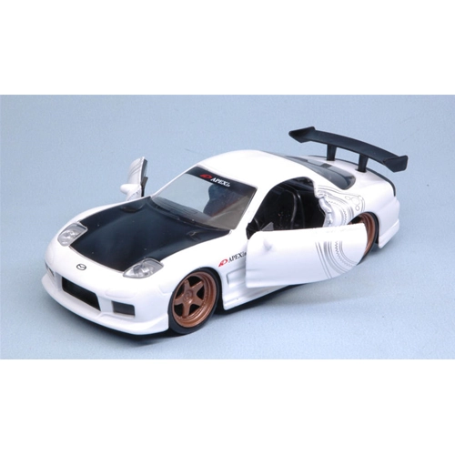 MAZDA RX-7 1993 WHITE "JDM TUNERS" 1:32 Jada Toys Tuning Modellino