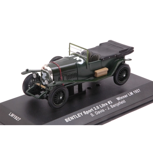 BENTLEY SPORT 3 N.3 WINNER LE MANS 1927 BENJAFIELD-DAWIS 1:43 Ixo Model Auto Competizione Modellino
