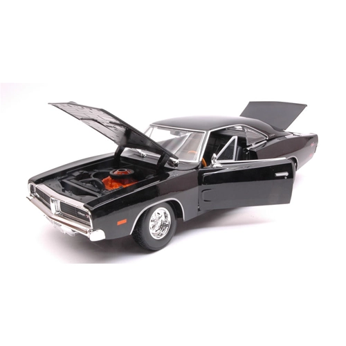 DODGE CHARGER R/T 1969 BLACK 1:18 Maisto Auto Stradali Modellino