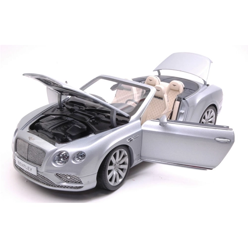 BENTLEY CONTINENTAL GT CONVERTIBLE 2016 SILVER FROST 1:18 Paragon Models Auto Stradali Modellino