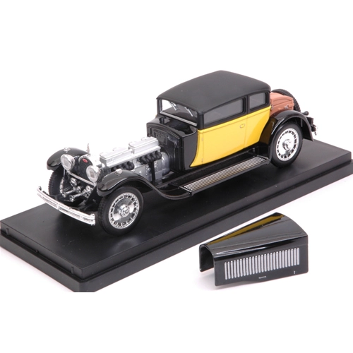 BUGATTI 41 ROYALE WEYMANN 1929 BLACK/YELLOW NORMAL BOX 1:43 Rio Auto d'Epoca Modellino