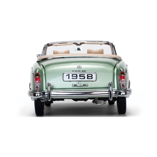 MERCEDES 220 SE CABRIOLET 1958 METALLIC LIGHT GREEN 1:18 SunStar Auto Stradali Modellino