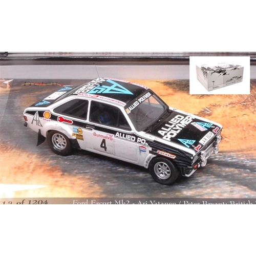 FORD ESCORT Mk2 N.4 BRITISH RALLY CHAMPIONS 1976 A.VATANEN-P.BRYANT 1:43 Trofeu Auto Rally Modellino
