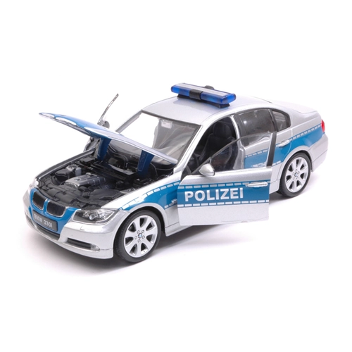 BMW 330 I POLIZEI 2005 1:24 Welly Forze dell'Ordine Modellino