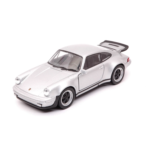 PORSCHE 911 TURBO 1977 SILVER cm 11 Welly Auto Stradali Modellino