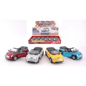 MINI COOPER S CONVERTIBLE cm 12,5 Colori Assortiti (1 Modellino a Scelta) 1:28 Kinsmart Modellismo Giocattolo Modellino