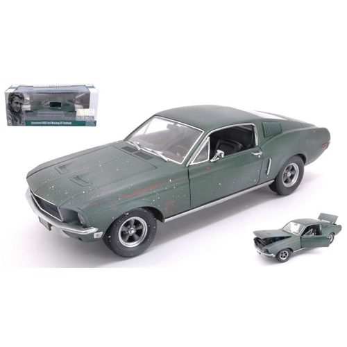 FORD MUSTANG GT FASTBACK 1968 UNRESTORED STEVE MCQUEEN COLLECTION 1:18 Greenlight Movie Modellino