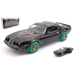 PONTIAC TRANS AM 1980 SMOKEY AND THE BANDIT BLACK/GOLD GREEN WHEELS 1:24 Greenlight Movie Modellino
