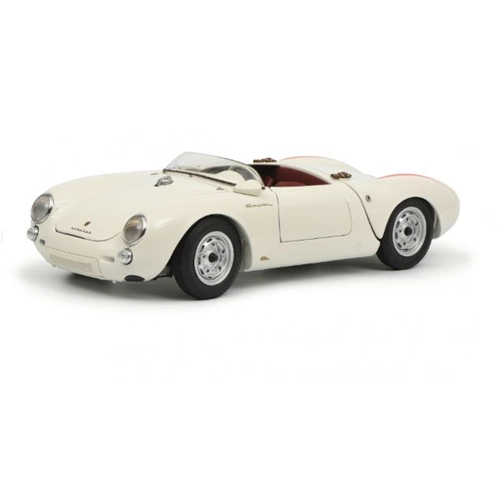 PORSCHE 550A SPYDER 1952 (70th Anniversary) WHITE 1:18 Schuco Auto Stradali Modellino