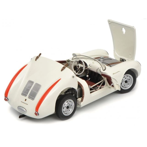 PORSCHE 550A SPYDER 1952 (70th Anniversary) WHITE 1:18 Schuco Auto Stradali Modellino