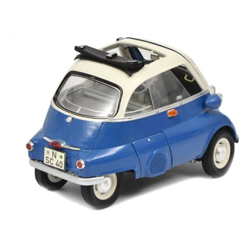 BMW ISETTA EXPORT 1960 BLUE 1:18 Schuco Auto Stradali Modellino