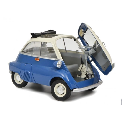 BMW ISETTA EXPORT 1960 BLUE 1:18 Schuco Auto Stradali Modellino