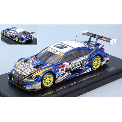 LEXUS RC F N.19 8th FUJI SUPER GT500 2016 Y.SEKIGUCHI-Y.KUNIMOTO 1:43 Ebbro Auto Competizione Modellino