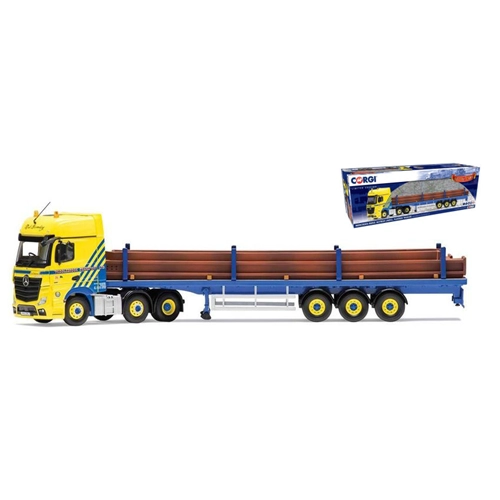 MERCEDES ACTROS (MP4) FLATBED TRAILER 1:50 Corgi Camion Modellino