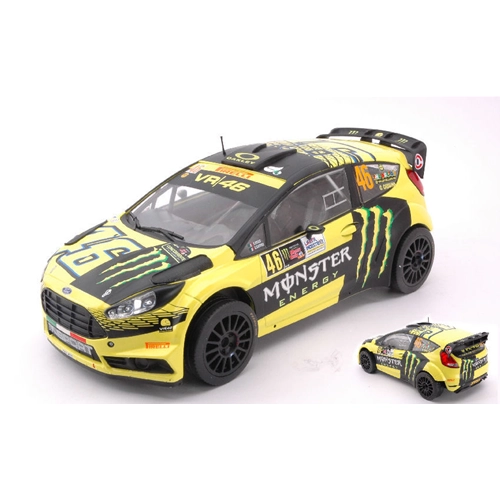 FORD FIESTA RS WRC N.46 WINNER RALLY MONZA 2015 ROSSI-CASSINA 1:18 Ixo Model Auto Rally Modellino