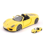 PORSCHE 918 SPYDER 2013 YELLOW 1:24 Burago Auto Stradali Modellino