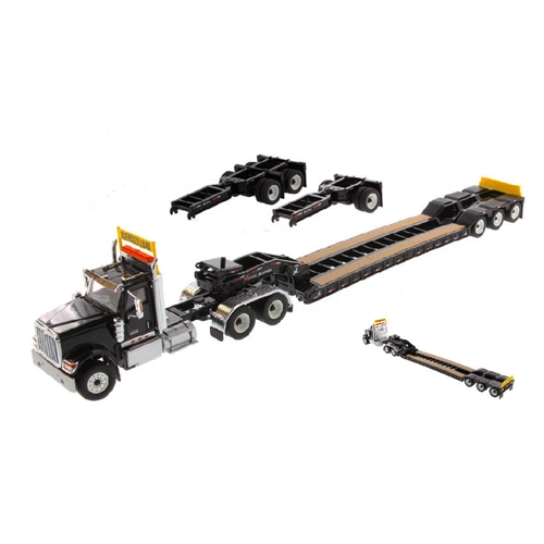 HX520 TANDEM TRACTOR 6X4 2018 BLACK + XL120 TRAILER 1:50 Diecast Master Camion Modellino