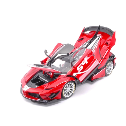 FERRARI FXX-K EVOLUZIONE N.54 RED SIGNATURE WITH SHOWCASE FINALI MONDIALI 2017 M.LUZICH 1:18 Burago Auto Competizione Modellino