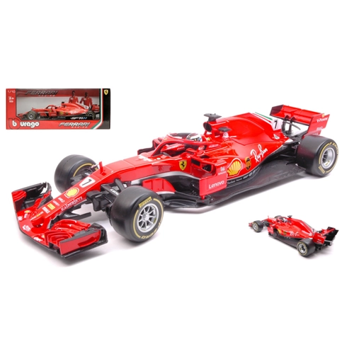 FERRARI SF71-H K.RAIKKONEN 2018 N.7 1:18 Burago Formula 1 Modellino