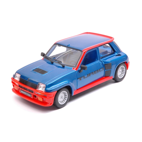 RENAULT 5 RURBO 1982 BLUE/RED 1:24 Burago Auto Stradali Modellino