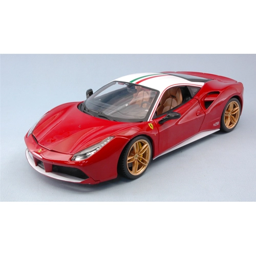 FERRARI 488 GTB COUPE 70th FERRARI ANNIVERSARY "THE LAUDA" 1:18 Burago Auto Stradali Modellino