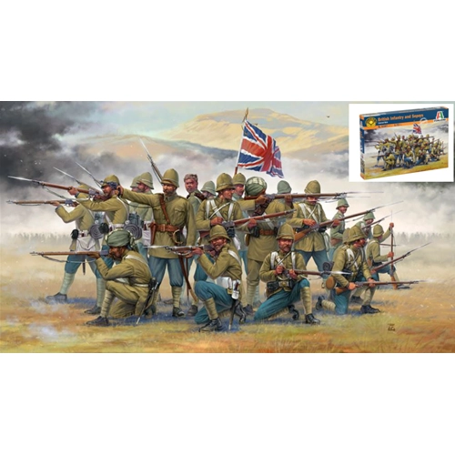 BRITISH INFANTRY AND SEPOYS (COLONIAL WARS) KIT 1:72 Italeri Kit Figure Militari Modellino