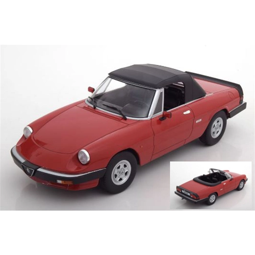 ALFA ROMEO DUETTO SPIDER 3a SERIE 1986 RED 1:18 KK Scale Auto Stradali Modellino