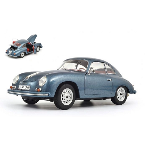 PORSCHE 356 A BLUE 1:18 Schuco Auto Stradali Modellino