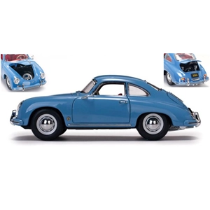 PORSCHE 356A 1500 GS CARRERA GT 1957 LIGHT BLUE 1:18 SunStar Auto Stradali Modellino