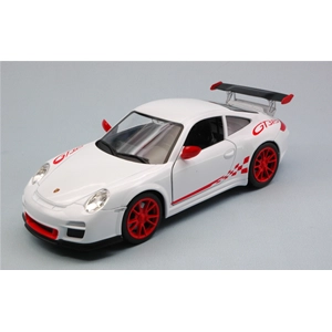 PORSCHE 997 GT3 RS 2010 WHITE 1:24 Lucky Die Cast Auto Stradali Modellino