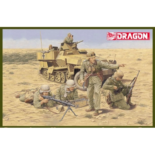 DRAGON'S QUALITY TROOPS TO THE DESERT FOX AFRICAN KORPS KIT 1:35 Dragon Kit Figure Militari Modellino