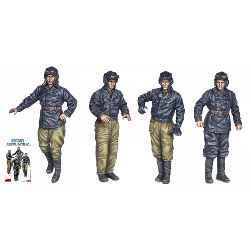 SOVIET TANK CREW KIT 1:35 Miniart Kit Figure Militari Modellino