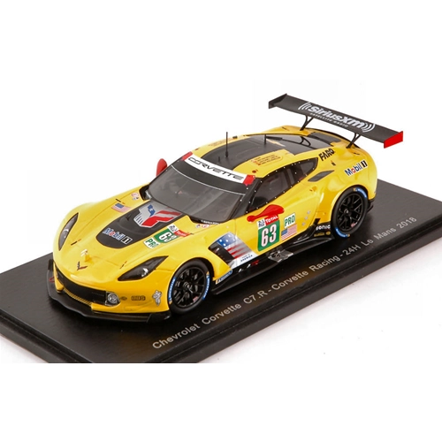 CORVETTE C7 N.63 21th LE MANS 2018 J.MAGNUSSEN-A.GARCIA-M.ROCKENFELLER 1:43 Spark Model Auto Competizione Modellino