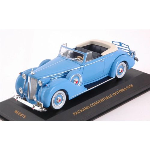 PACKARD VICTORIA CONVERTIBLE 1938 BLUE 1:43 Ixo Model Auto d'Epoca Modellino