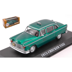 CHECKER TAXI 1975 METALLIC GREEN "TAXI DRIVER" 1:43 Greenlight Movie Modellino