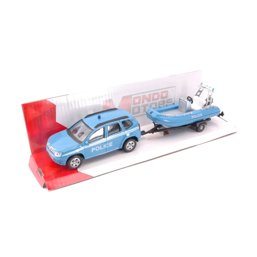 DACIA DUSTER SECURITY + GOMMONE (3 Modellini Polizia + Vigili del Fuoco + Carabinieri) 1:43 Mondo Motors Forze dell'Ordine Modellino