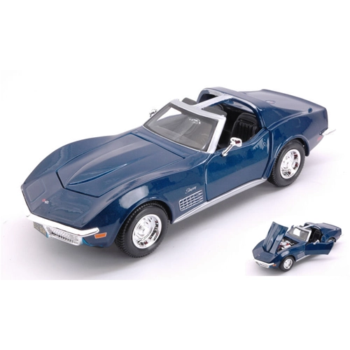 CHEVROLET CORVETTE 1970 METALLIC BLUE 1:24 Maisto Auto Stradali Modellino